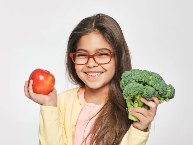 dziewczynka z warzywami